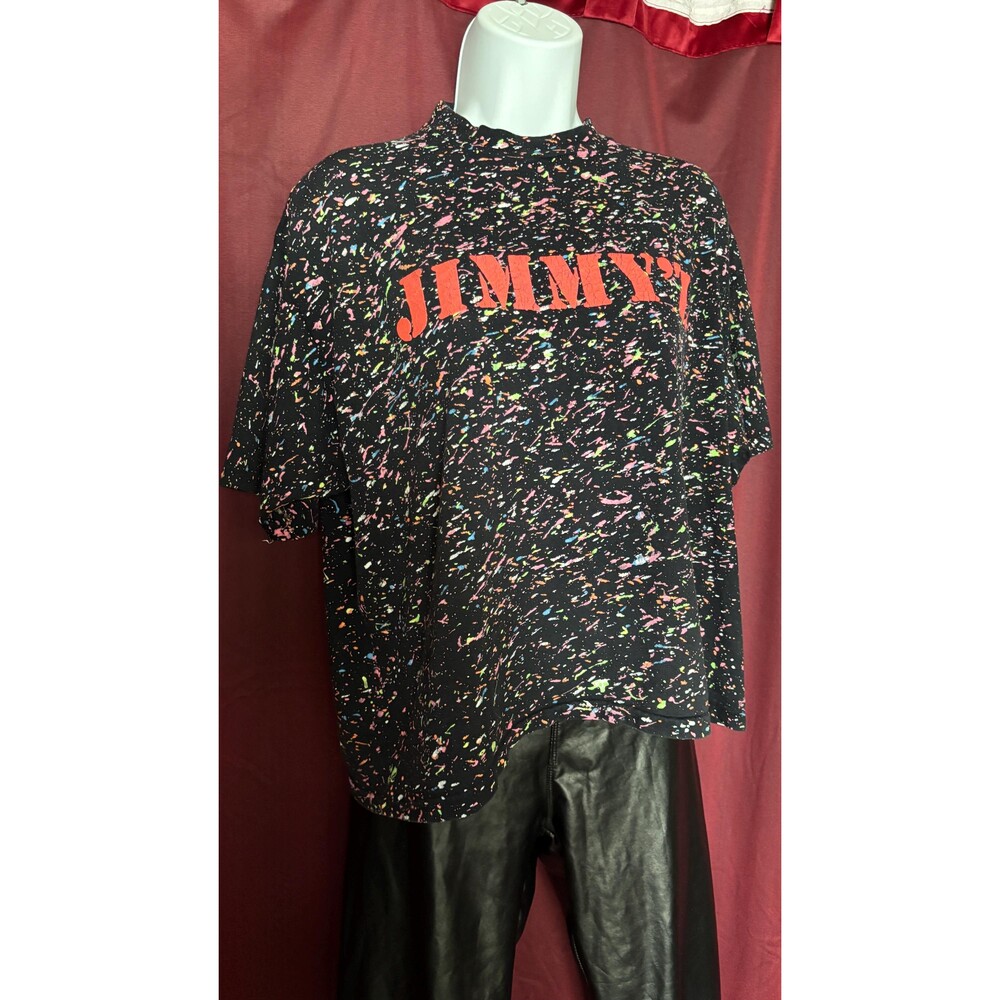 Jimmy’z Graffiti Pop Art Neon Splatter Paint T-Shirt One Size Fits All - Picture 2 of 8